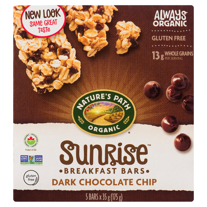 Sunrise Breakfast Bars - Dark Chocolate Chip - 5 x 35 g