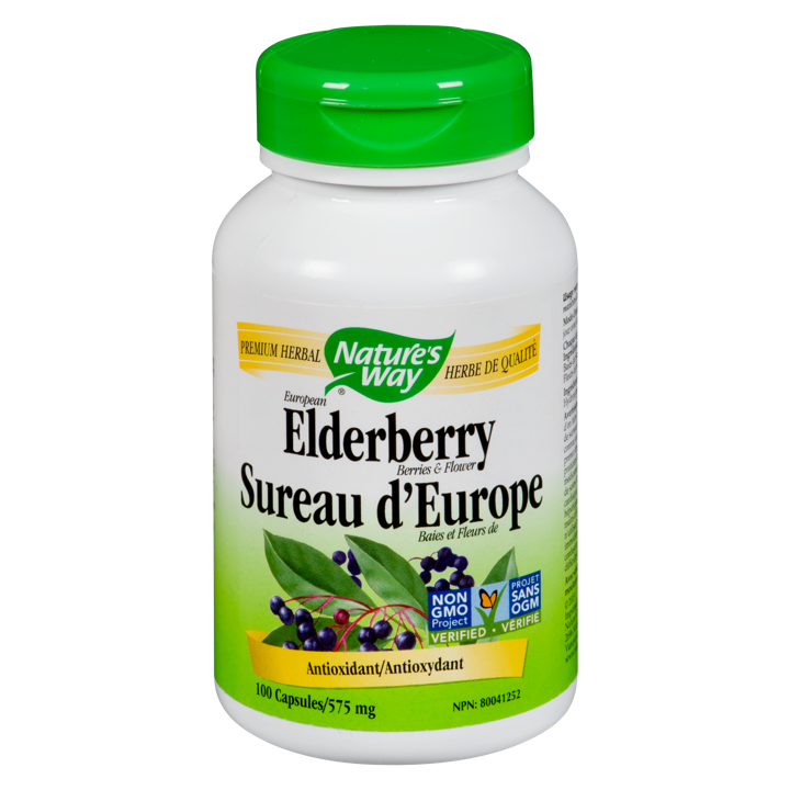 Elderberry Berries &amp; Flower - 575 mg - 100 capsules