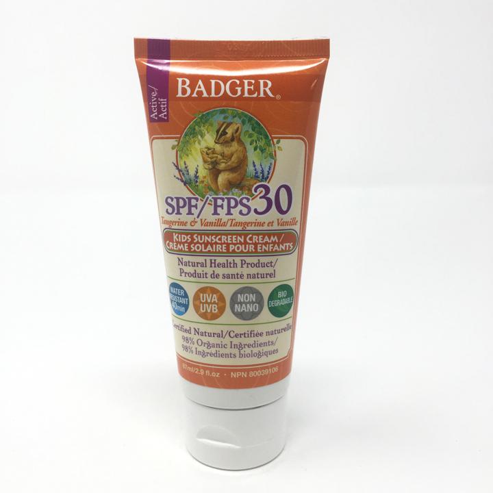 Natural Mineral Sunscreen Cream - SPF 30 Tangerine &amp; Vanilla Kids - 87 ml