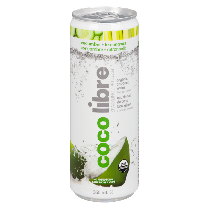 Sparkling Coconut Water - Cucumber + Lemongrass - 355 ml