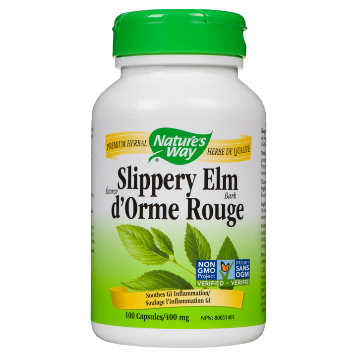 Slippery Elm Bark - 400 mg - 100 capsules