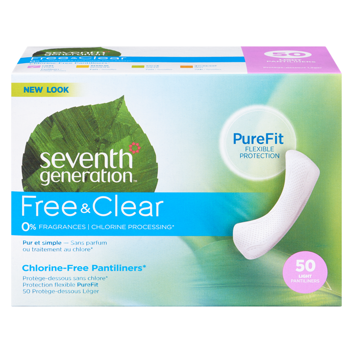 Free &amp; Clear Chlorine-Free Pantiliners - Light Pantiliners - 50 count