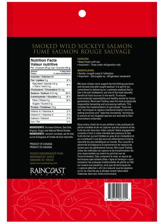 Sockeye Salmon - Smoked Wild - 113 g