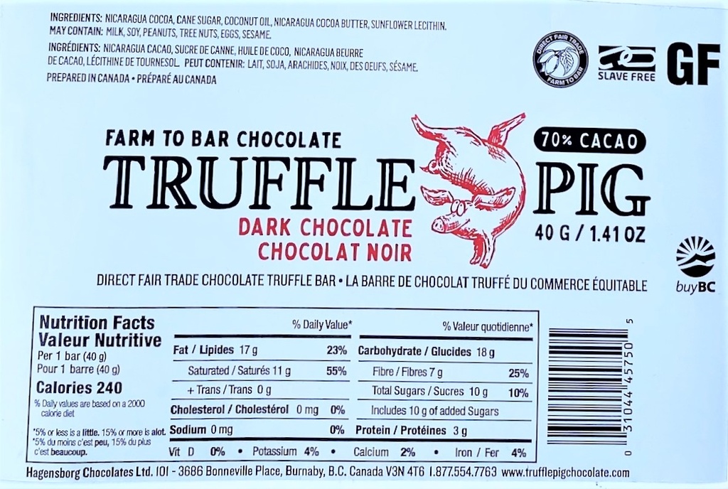 Truffle Pig - Dark Chocolate - 40 g