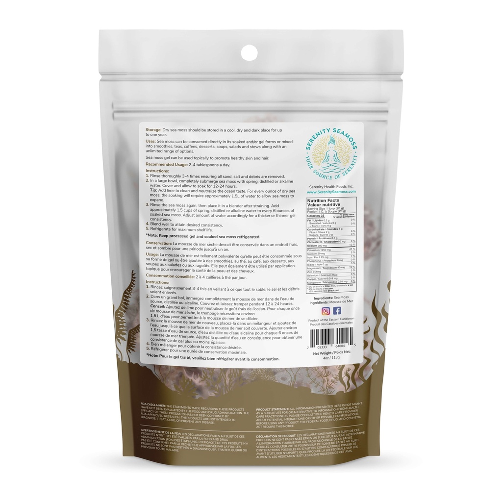 Dried Gold Sea Moss - 113 g