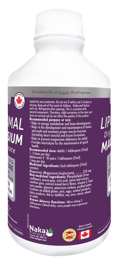 Liposomal Magnesium Biscglycinate