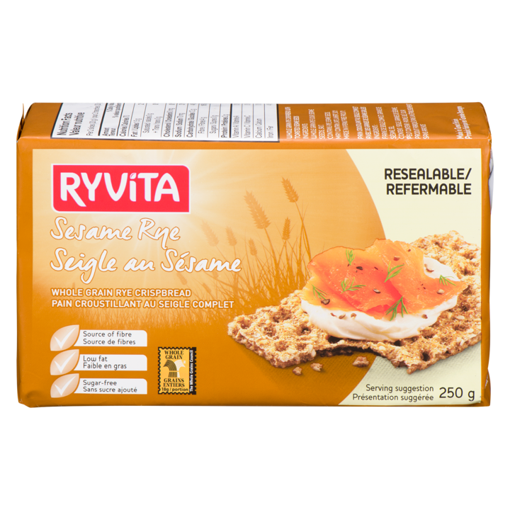 Whole Grain Rye Crispbread - Sesame Rye - 250 g