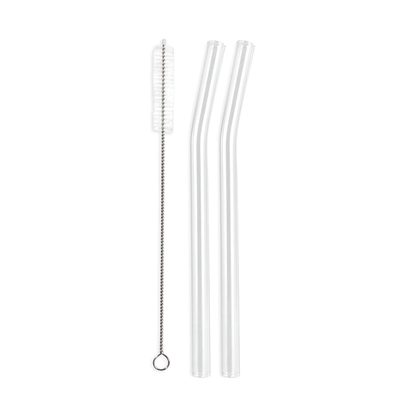 Glass Straw Combo - Bent 12 mm x 8 inch