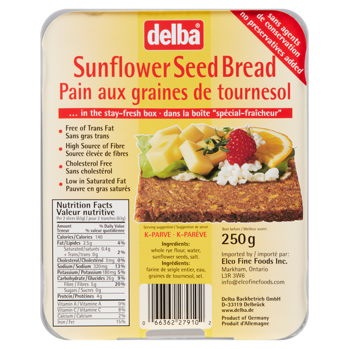 Bread - Sunflower Seed