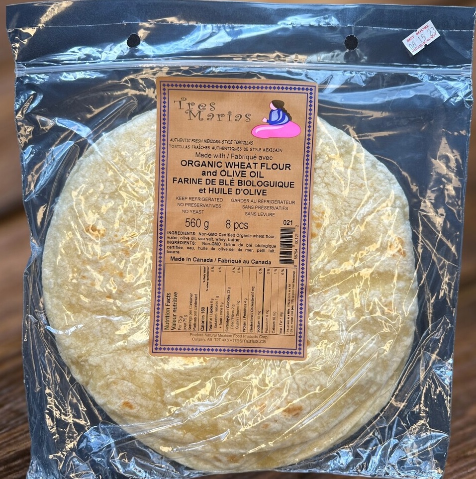 Tortilla - Wheat Flour and Olive Oil 10 inch