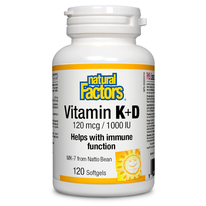 Vitamin K &amp; D 120 mcg &amp; 1000 IU