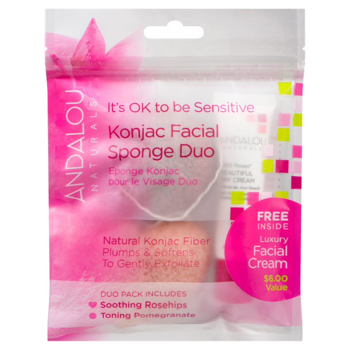 Konjac Facial Sponge Duo Sensitive