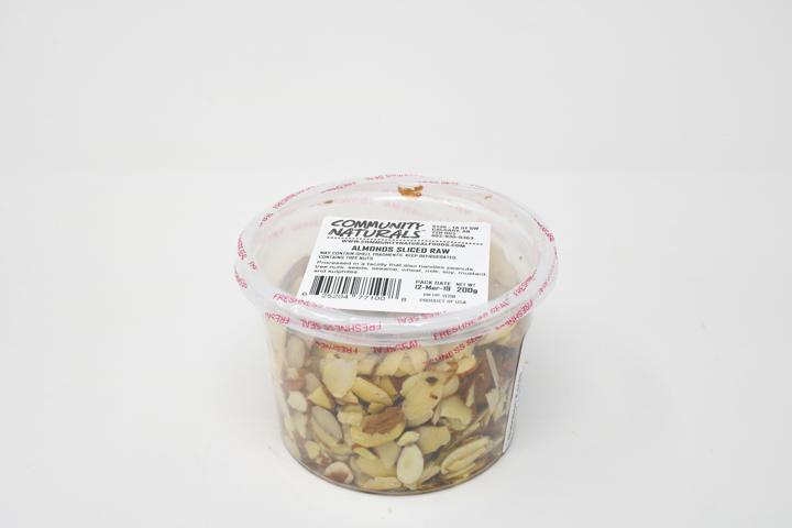 Raw Sliced Almonds - 500 ml Container