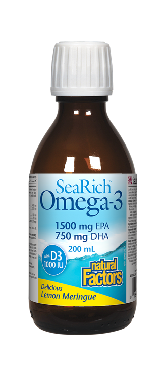 SeaRich Omega-3 with D3 - 1,000 IU D, 1,500 mg EPA, 750 mg DHA