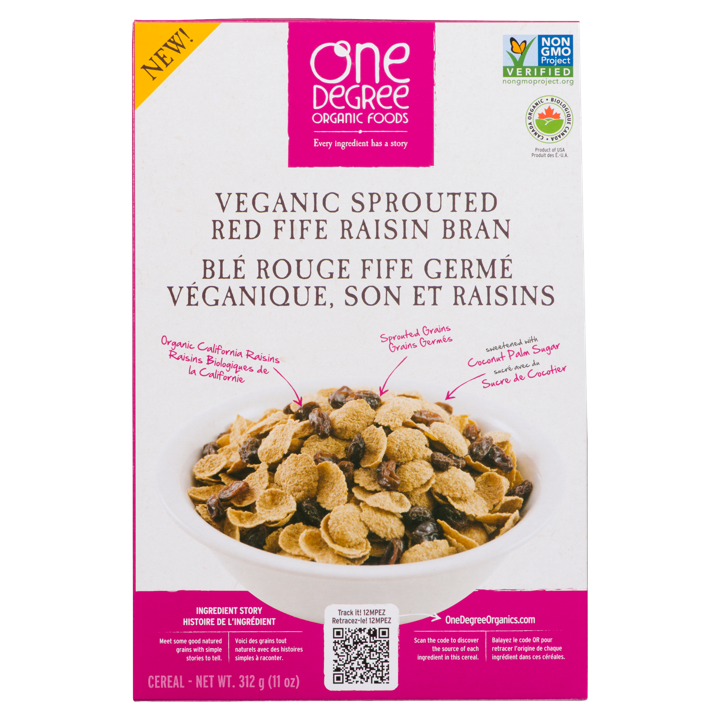 Veganic Sprouted Red Fife Raisin Bran