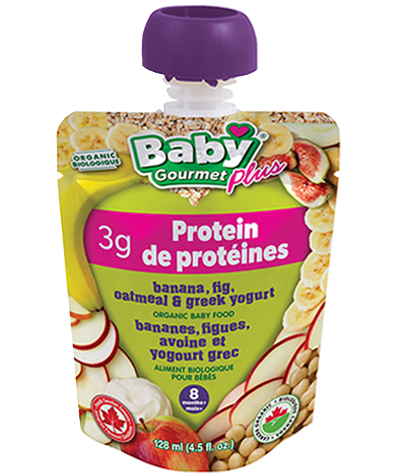 Organic Baby Food - Banana, Fig, Oatmeal &amp; Greek Yogurt 8+ months