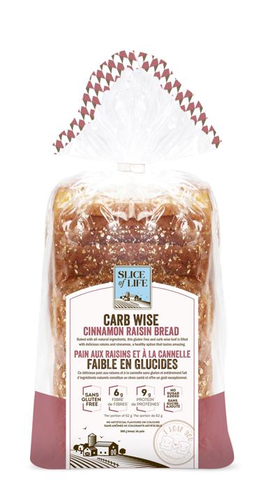 Bread - Cinnamon, Raisin - Carb Wise