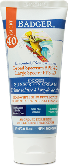 Sunscreen Cream - Sport Clear Zinc SPF 40 Unscented