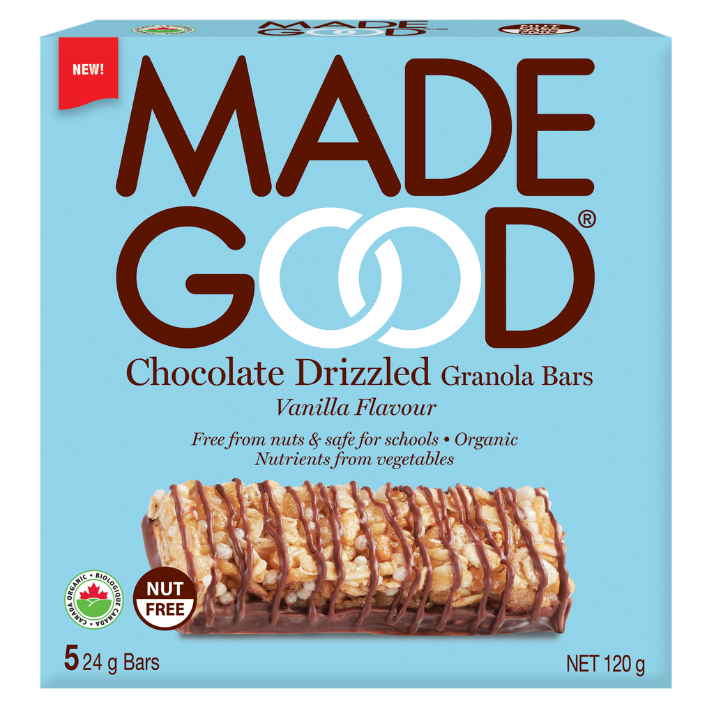 Chocolate Drizzled Granola Bars - Vanilla Flavour 5 x 24 g