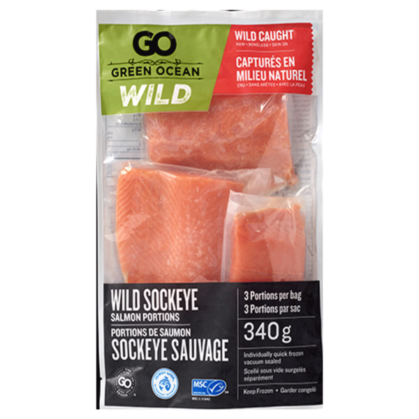 Wild Sockeye Salmon Portions - Frozen