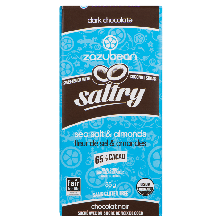 Chocolate Bar - Saltry Sea Salt &amp; Almonds 65% Cacao