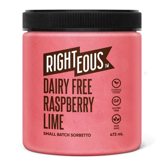 Dairy-Free Raspberry Lime Sorbetto